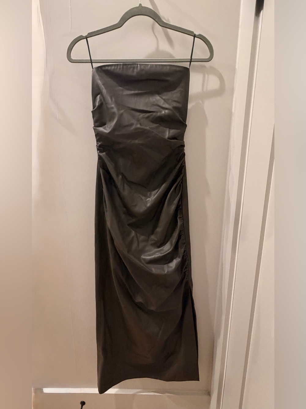 Zara Faux Leather Strapless Dress – Size Small (NWT)